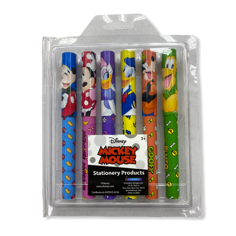 MICKEY/FRIENDS 6PK PENS