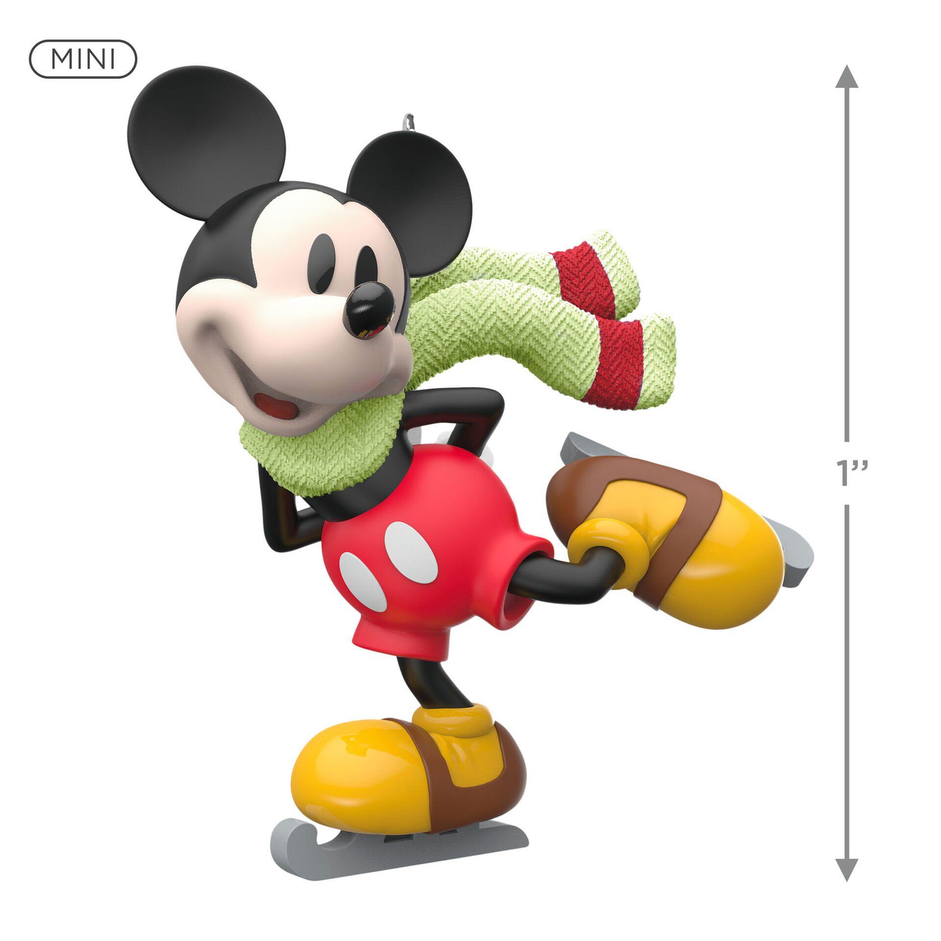 Mini Disney Mickey Mouse On Ice Ornament, 1"