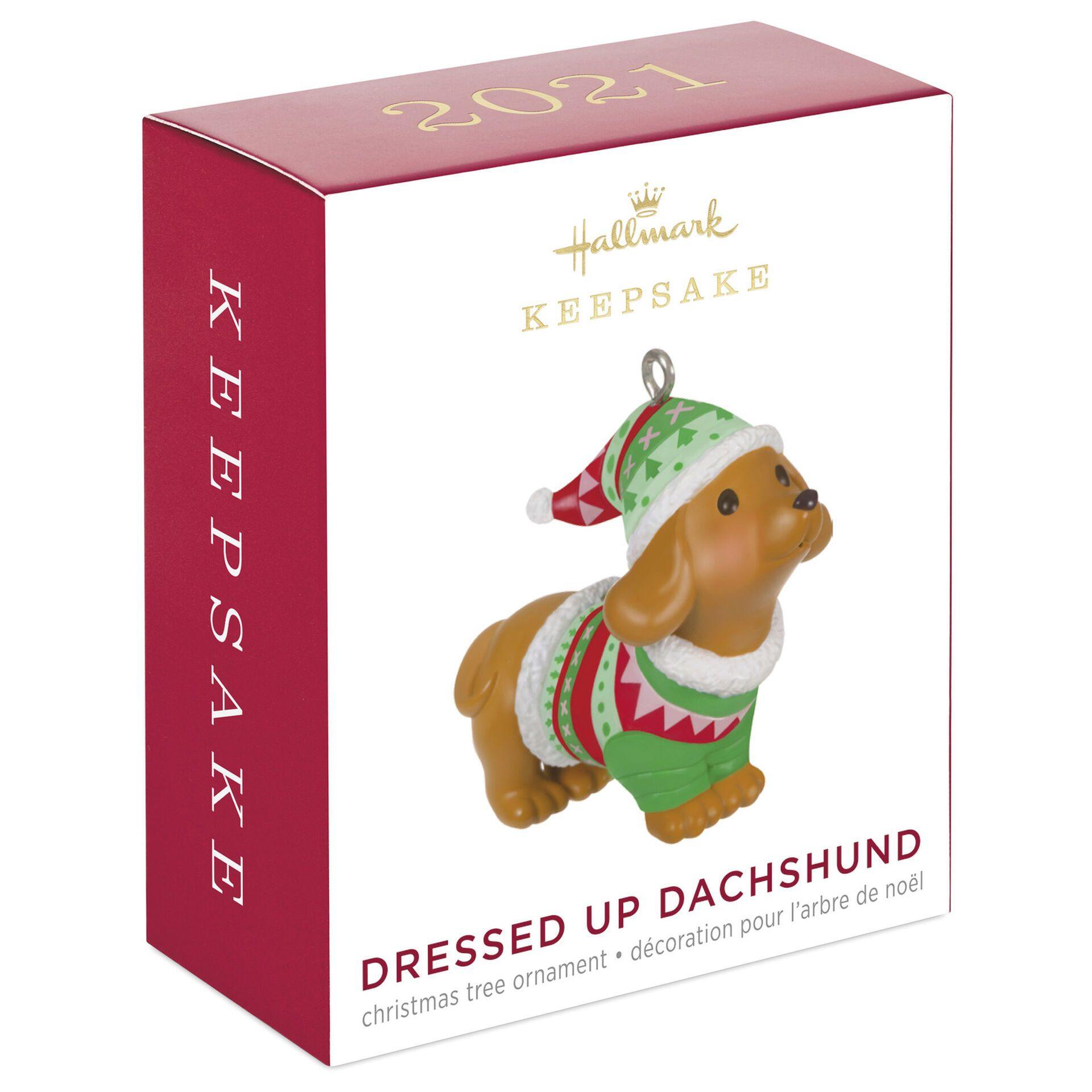 Mini Dressed Up Dachshund Ornament 1"