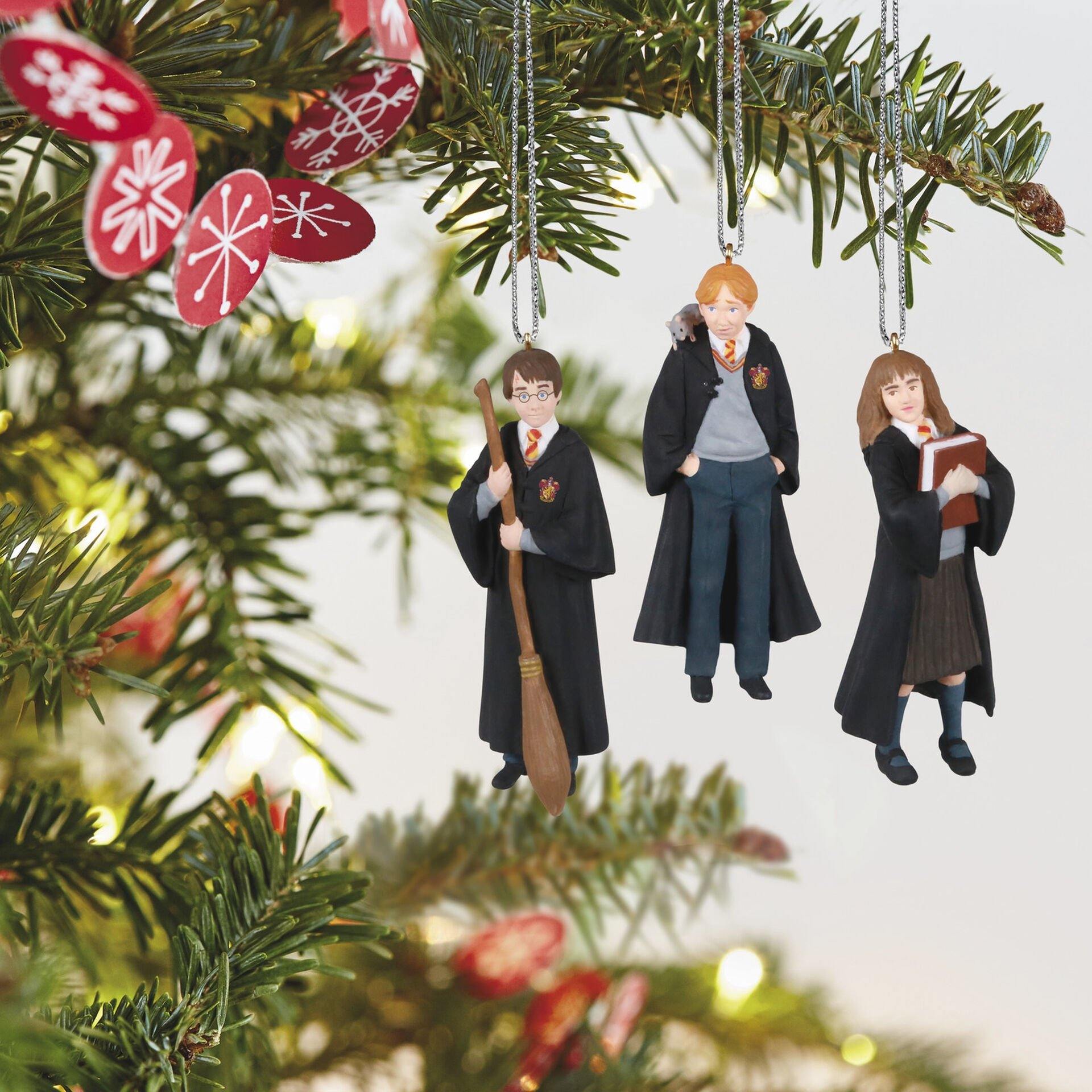 Mini Harry Potter™ The Trio Harry, Hermione, Ron Ornaments, Set of 3 Mini Harry Potter™ The Trio Harry, Hermione, Ron Ornaments, Set of 3