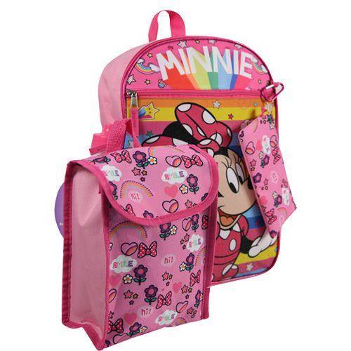 MINNIE 16"  BACKPACK  5 PC SET W/LUNCH KIT