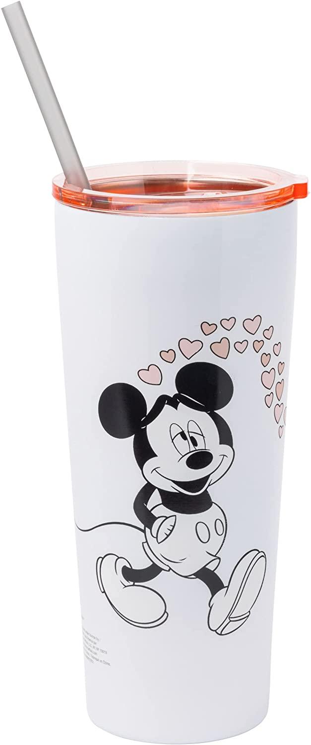 Minnie & Mickey Blowing Kiss Hearts Stainless Steel Tumbler