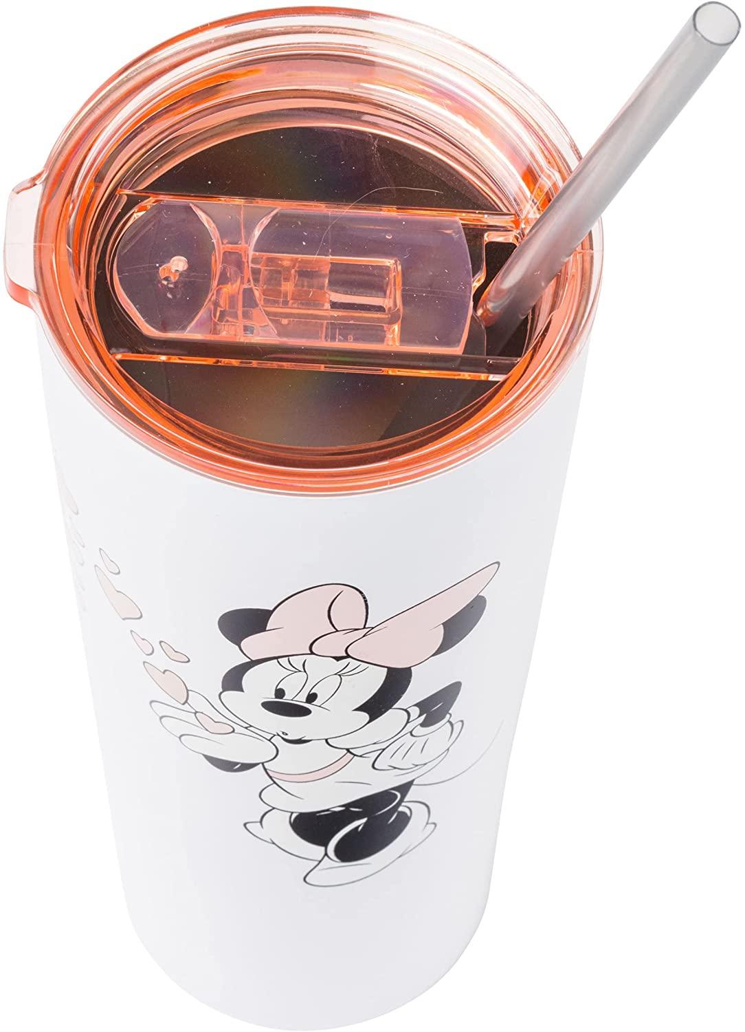 Minnie & Mickey Blowing Kiss Hearts Stainless Steel Tumbler