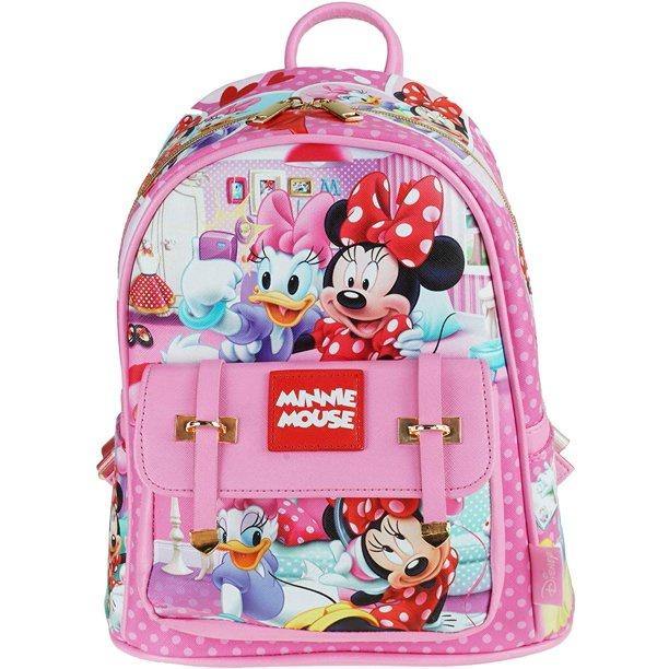 Minnie Mouse 11" Vegan Leather Mini Backpack Large print