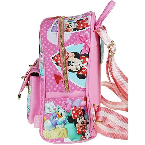 Minnie Mouse 11" Vegan Leather Mini Backpack Large print