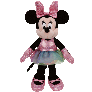 Minnie Mouse Ty Plush Ballerina Sparkle Dress Plush 13"