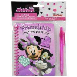 Minnie Spiral Notebook with Pen in Poly Bag