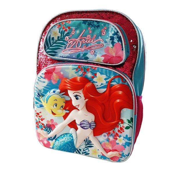 Molded Magic Sequins Disney The Little Mermaid Ariel 16" Large Backpack