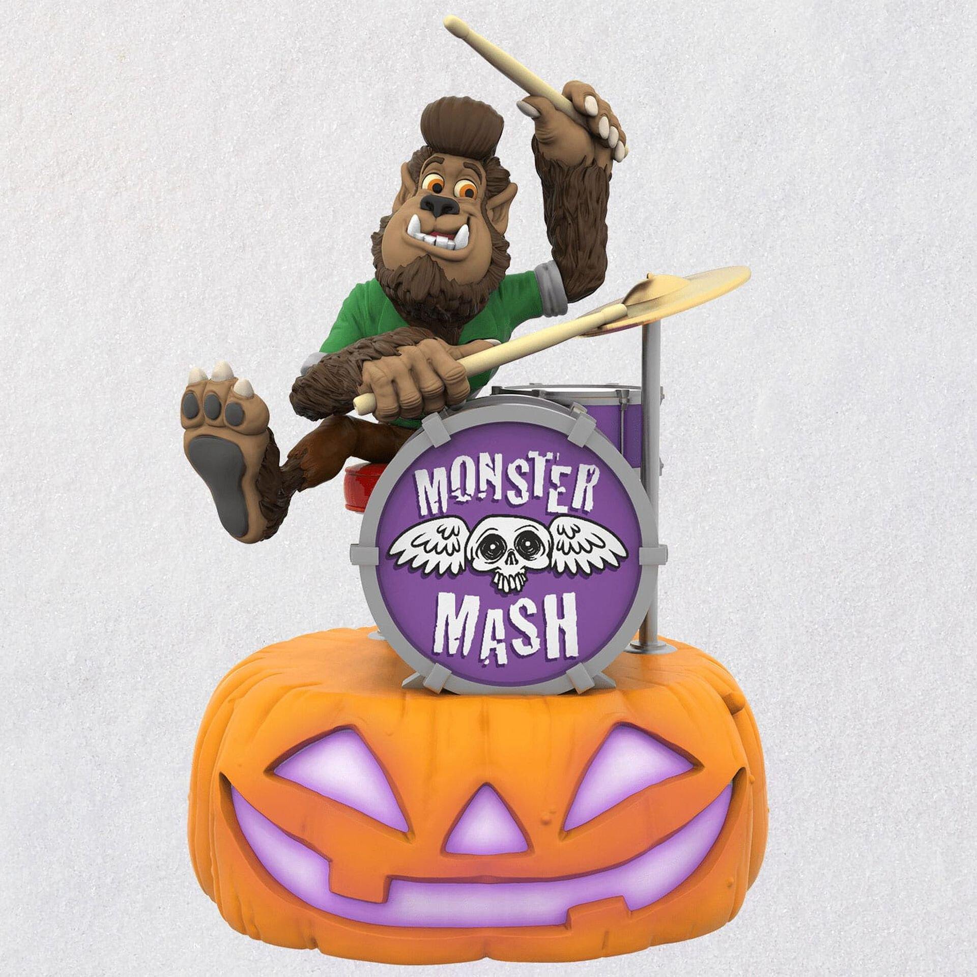 Monster Mash Collection Wolfgang On Drums Musical Halloween Ornament With Light New In Box