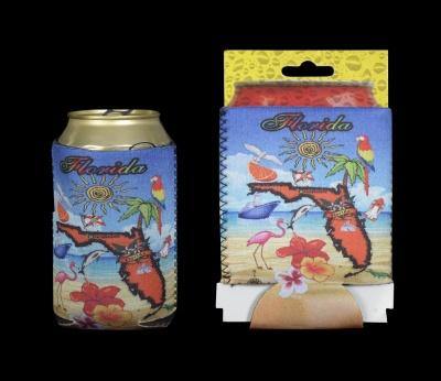 Neoprene Can Coolie - Florida Map