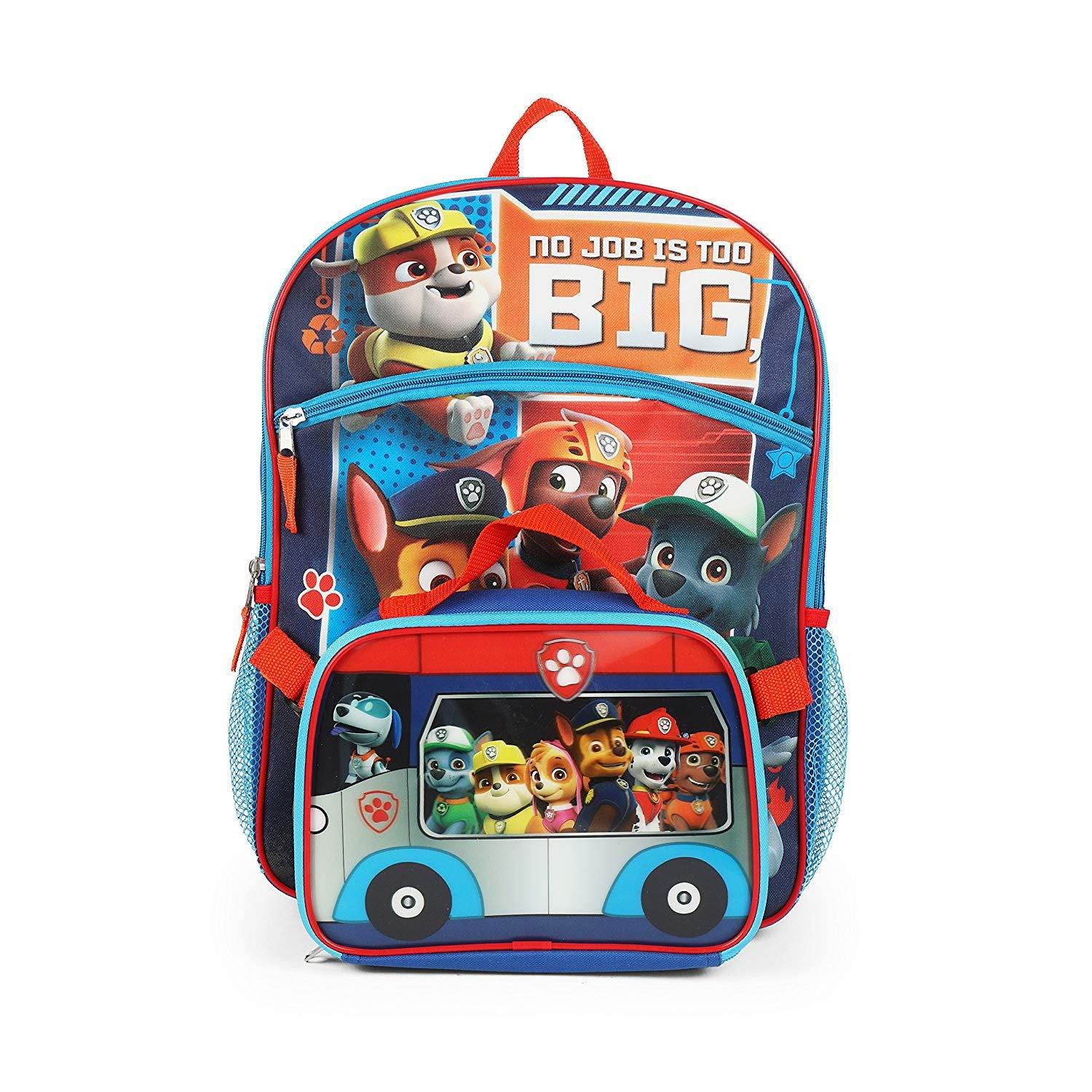 Nickelodeon Paw Patrol 16" Backpack with Insulated 3D Bus Lunch Bag