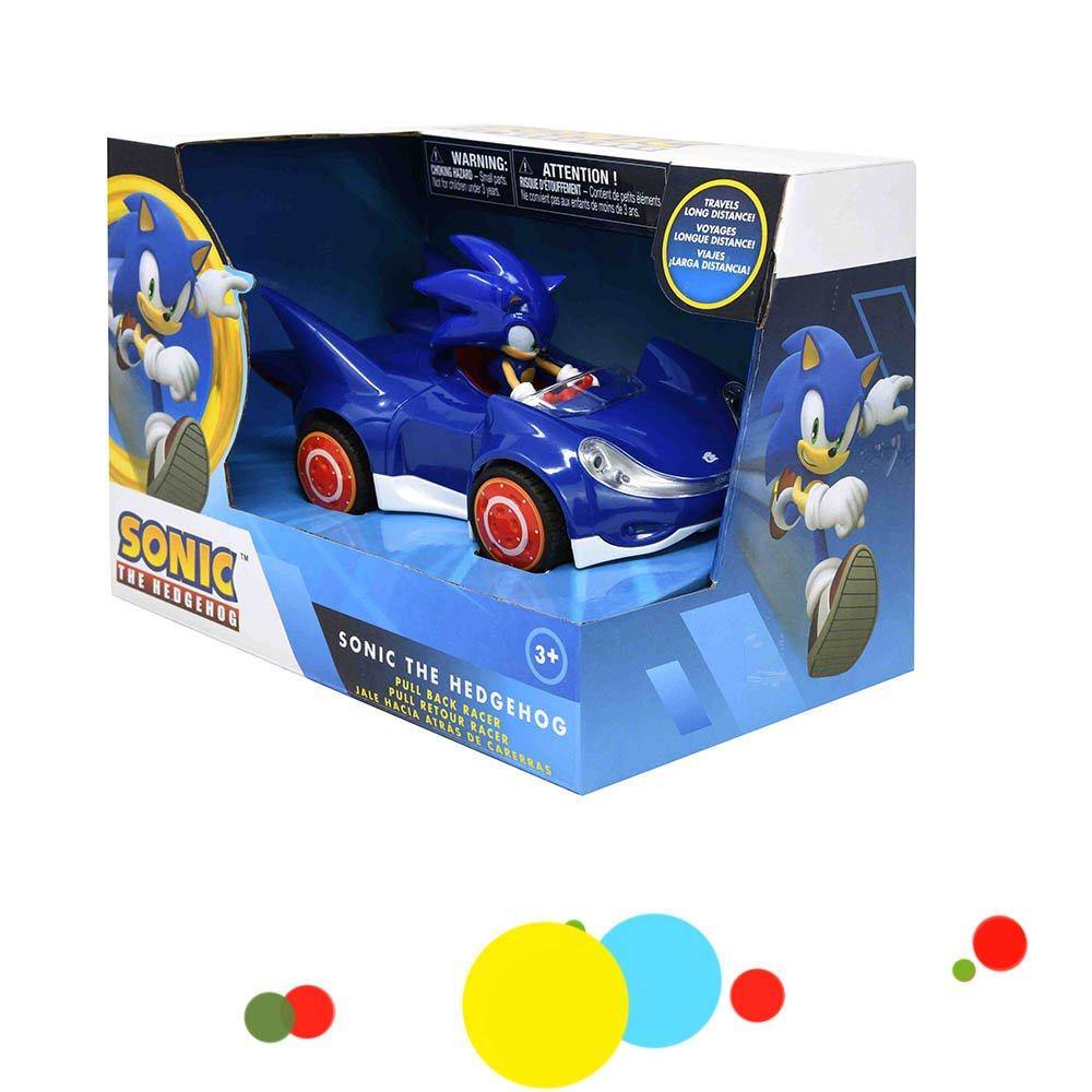 NKOK Sonic The Hedgehog All Stars Racing Pull Back Action, Video Game Legend, Speed Star by Tails, No Batteries Required, Pull Back – Release - and Watch it go, Great Gift