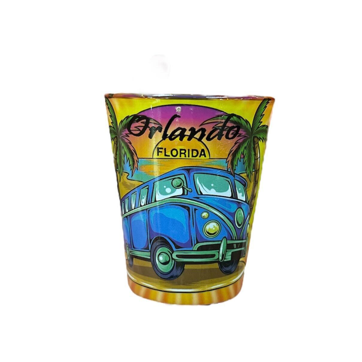 Orlando FL Blue Kombi Sunset Shot Glass