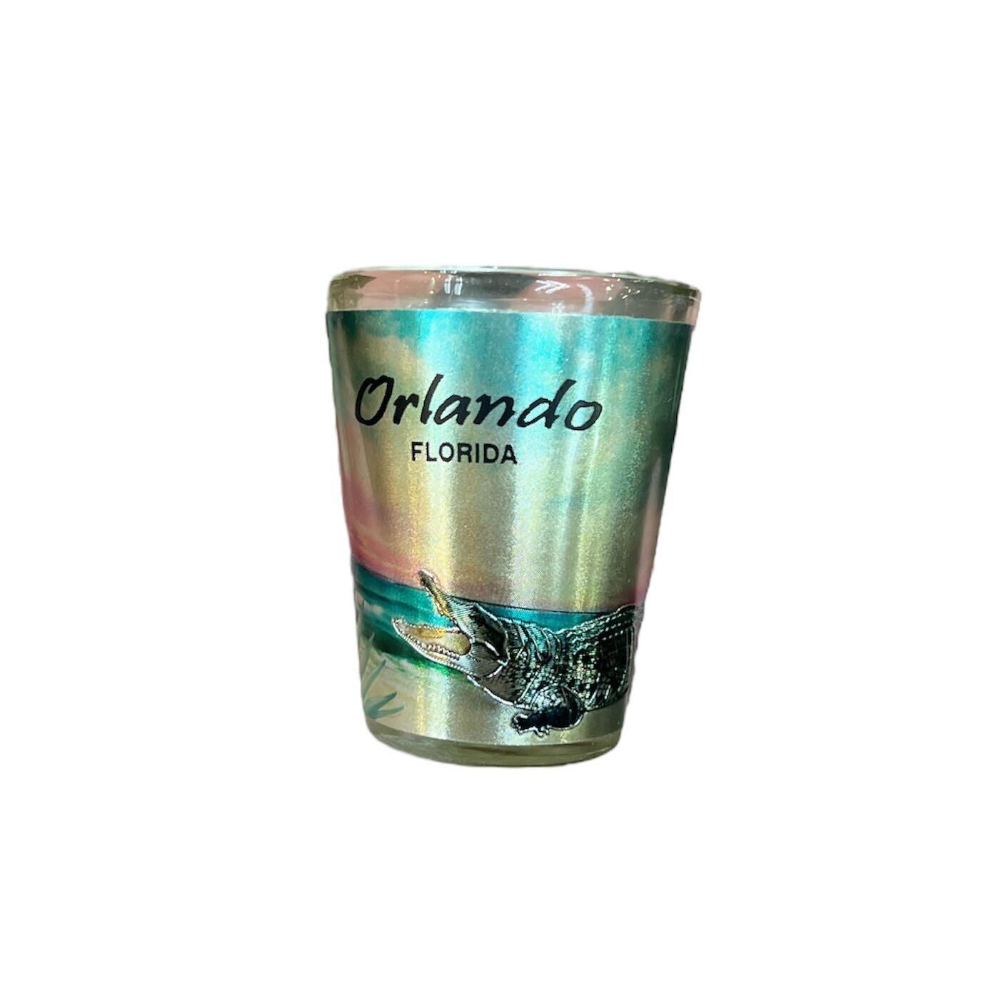 Orlando FL Gator At The Beach Foil Shot Glass