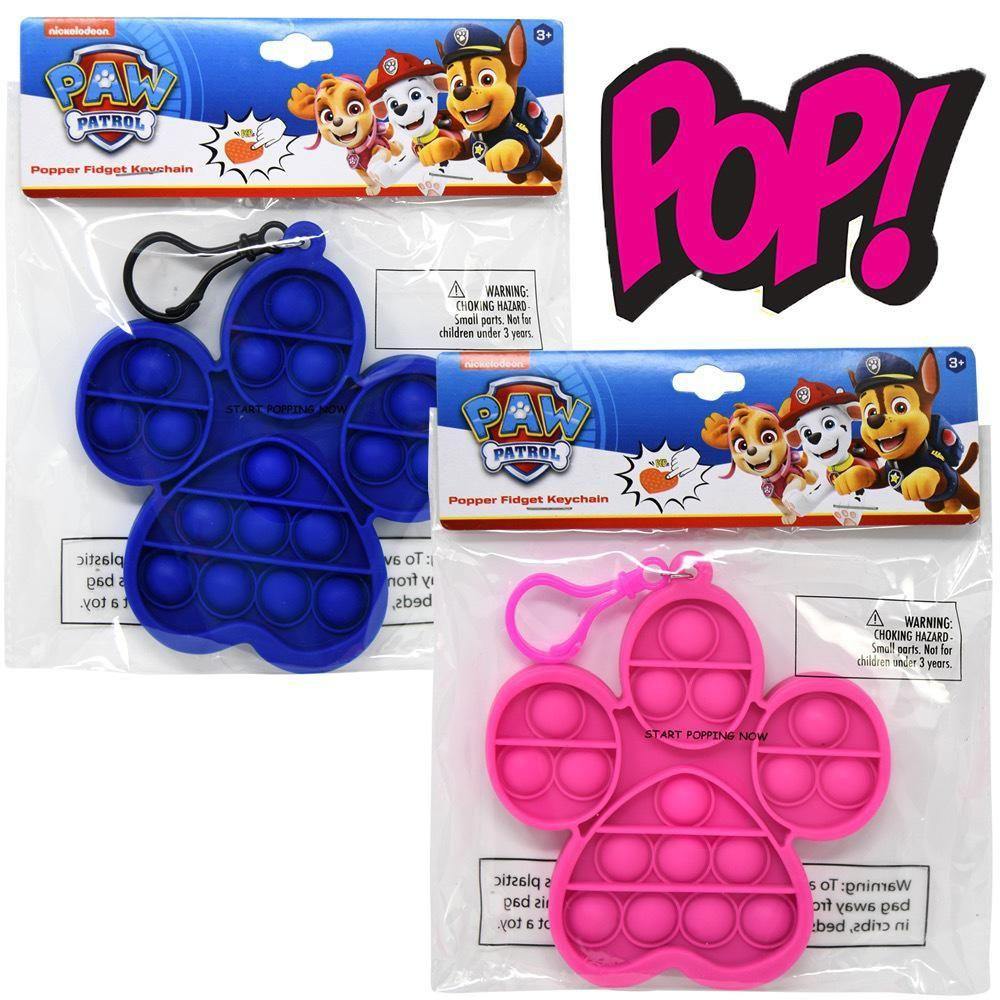 Paw Patrol Shaped Pop Fidget Keychain