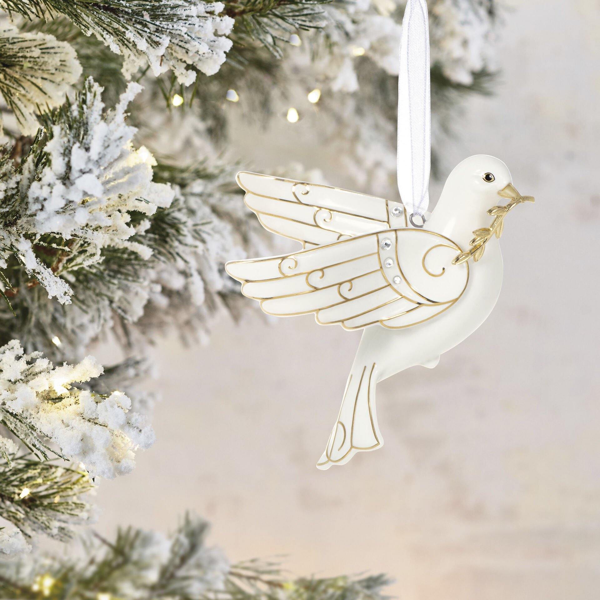 Peace Dove Porcelain Ornament