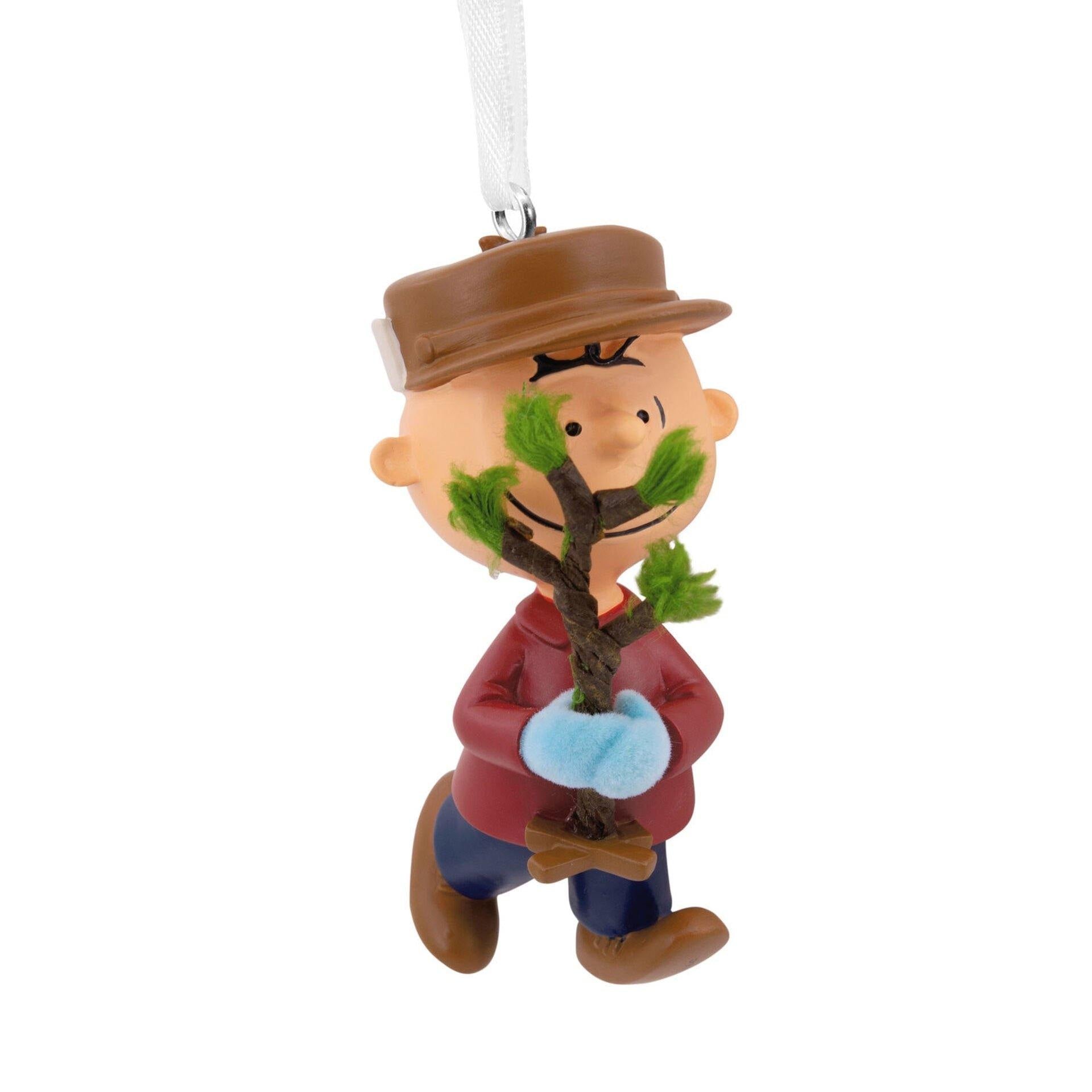 Peanuts Charlie Brown With Tree Hallmark Ornament