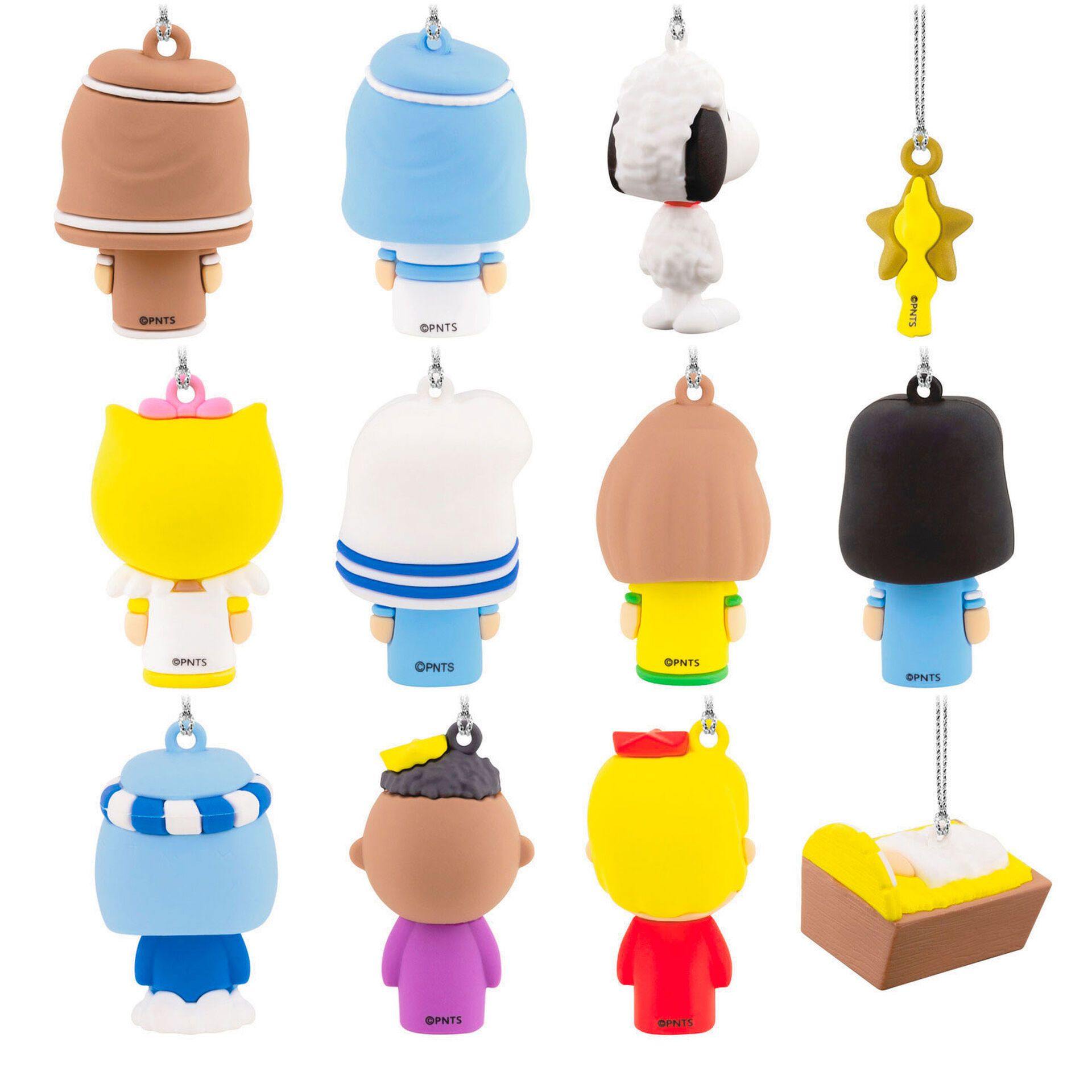 Peanuts® Nativity Countdown Calendar Miniature Christmas Tree Set With 12 Mini Hallmark Ornaments
