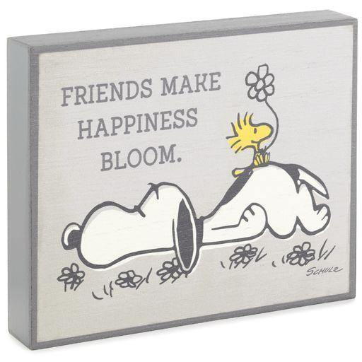 Peanuts® Snoopy Happiness Blooms Wood Quote Sign, 6.25X5