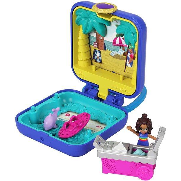 Polly Pocket Shani Tropical Beach Compact Ice Cream Cart