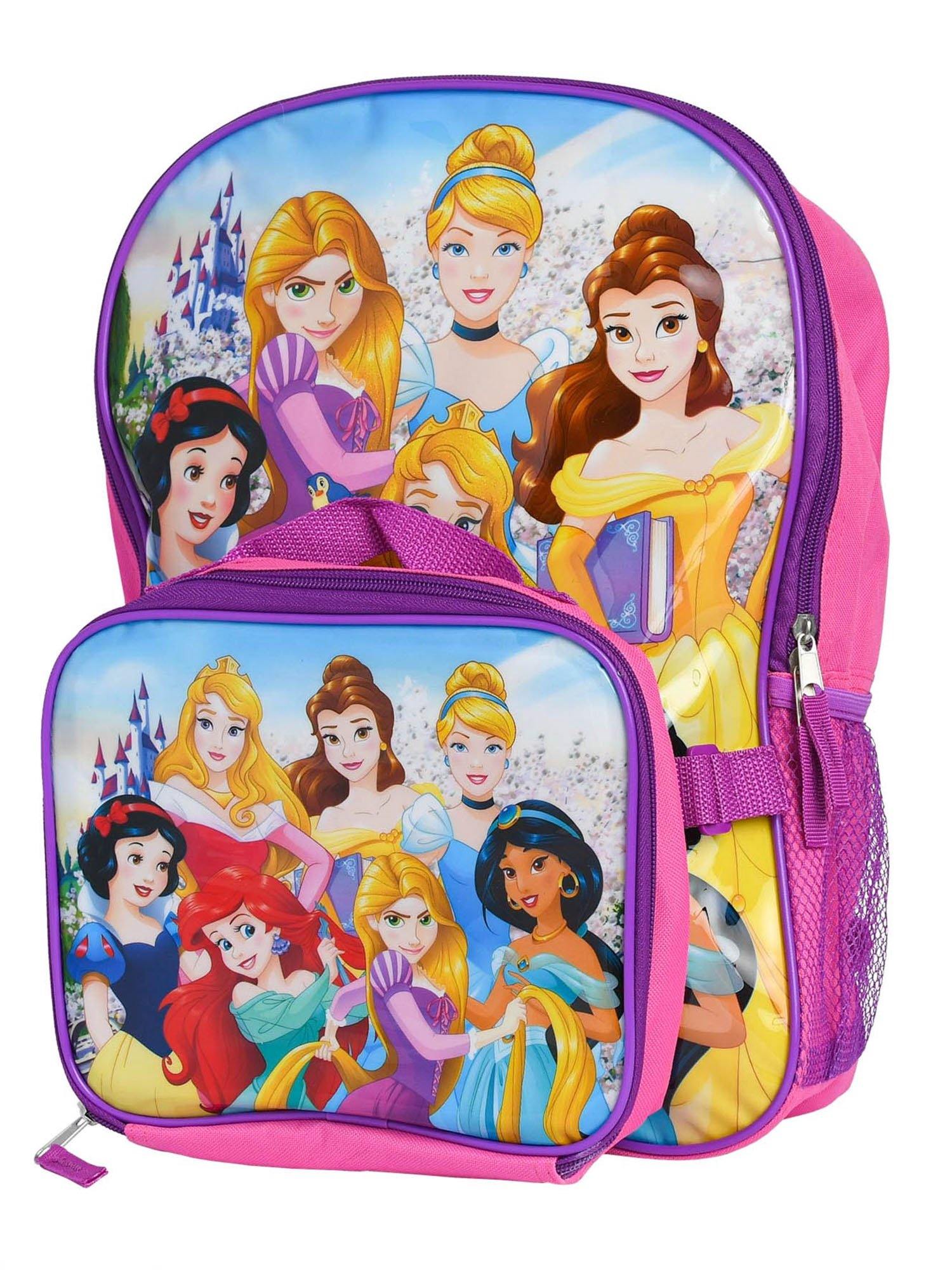 Princess 16" Backpack with Lunch Bag