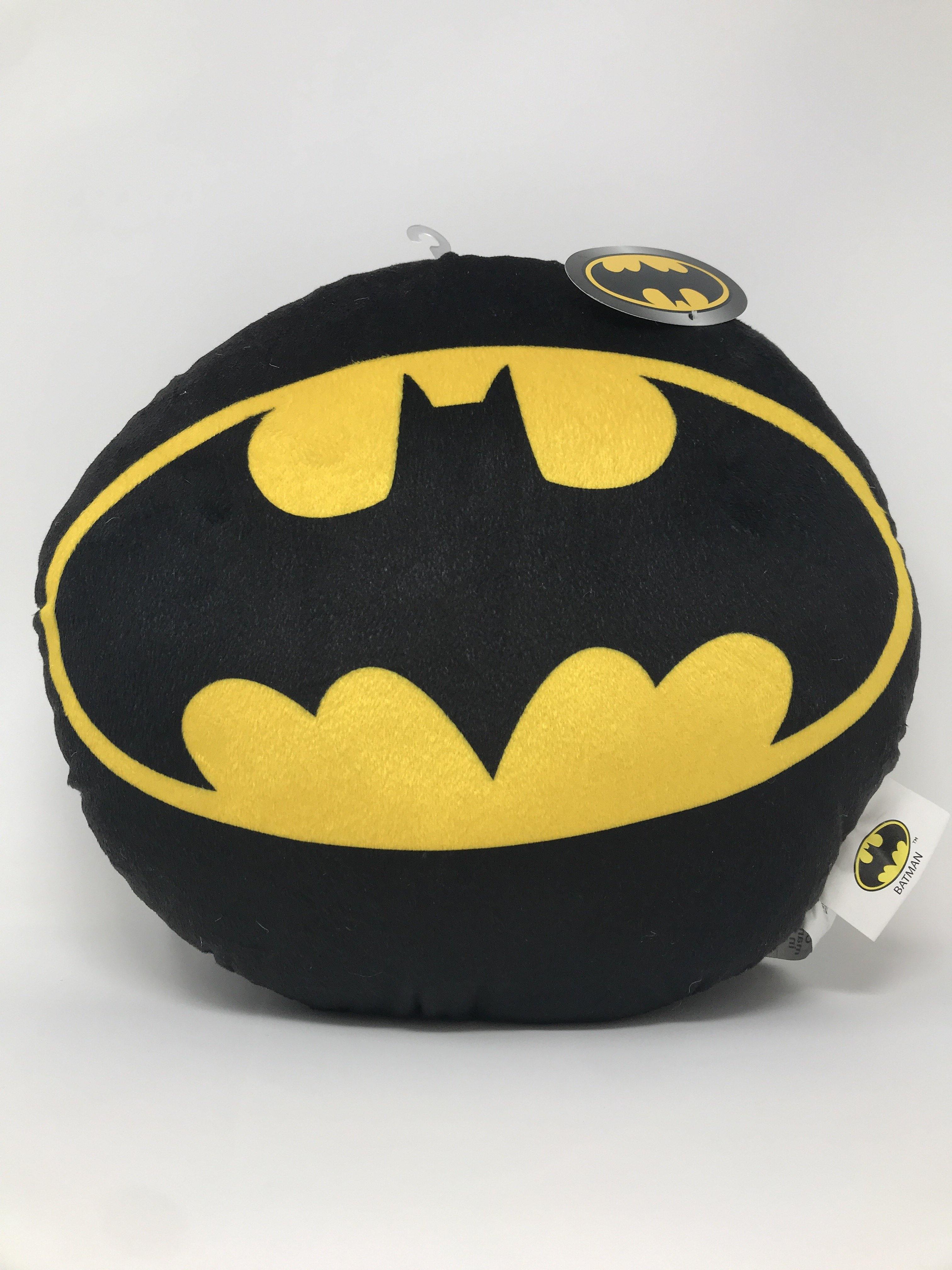 Round Batman Pillow Yellow 12x12