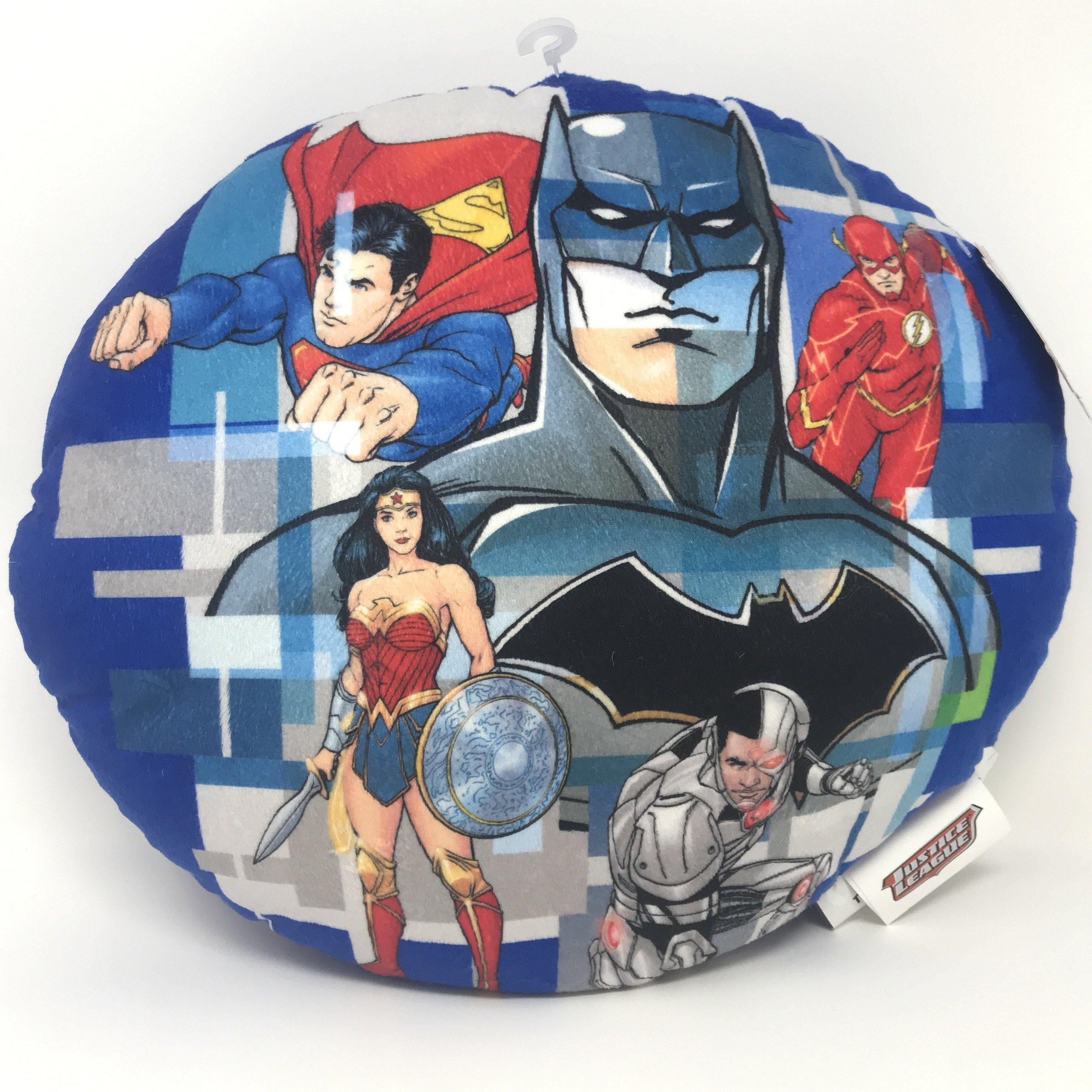 Round Justice League Pillow 12x12