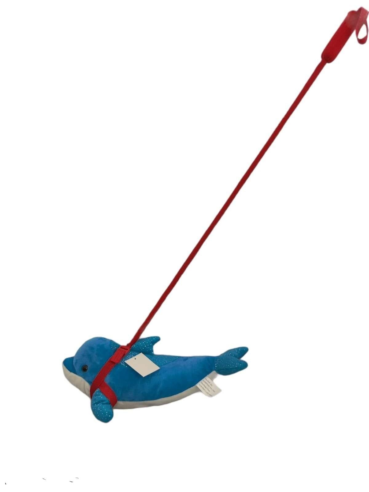 Sea Life Plush Toy On An Extendable Red Leash