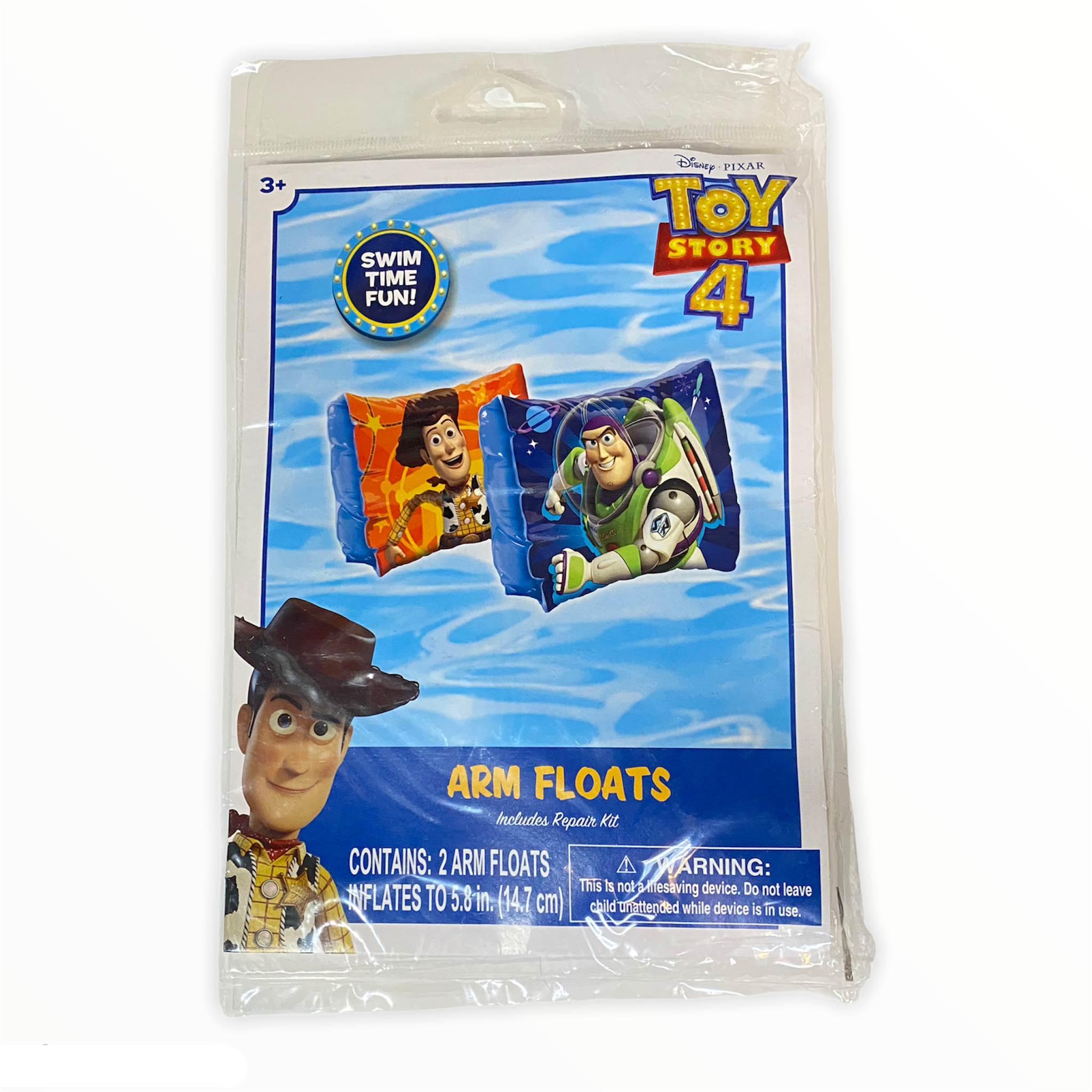 [SET OF 2] Disney Pixar Toy Story 4 Woody & Buzz Light-year Kids Arm Pool Floats