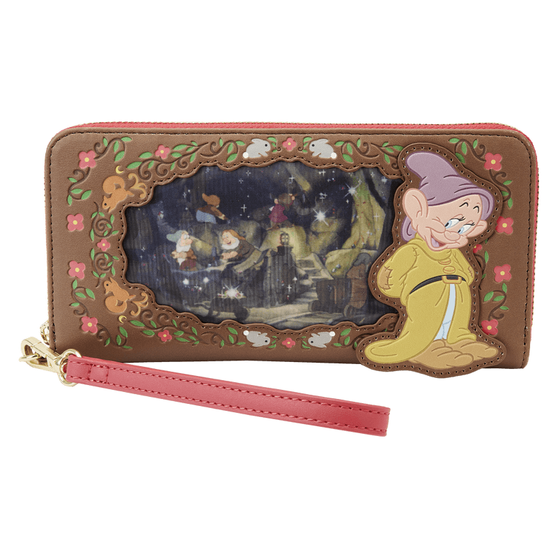 Snow White Lenticular Princess Series Zip Around Wristlet Wallet