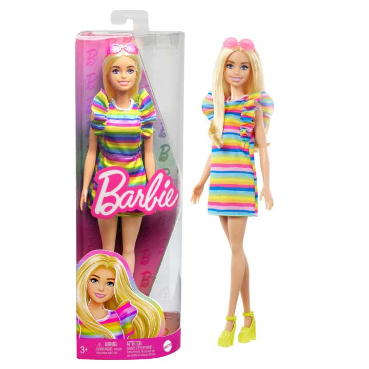 Barbie Doll With Braces And Rainbow Dress, Barbie Fashionistas