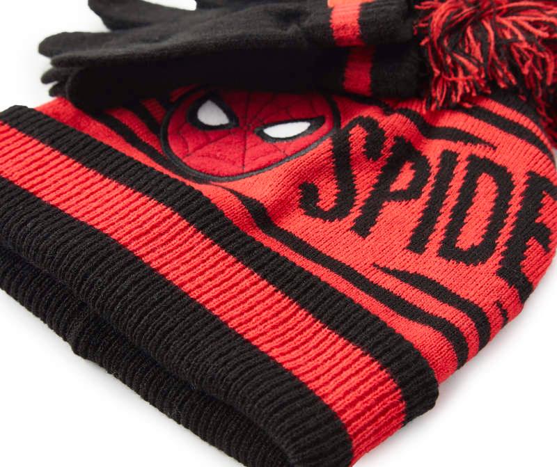 Spiderman Knit Hat & Glove Set