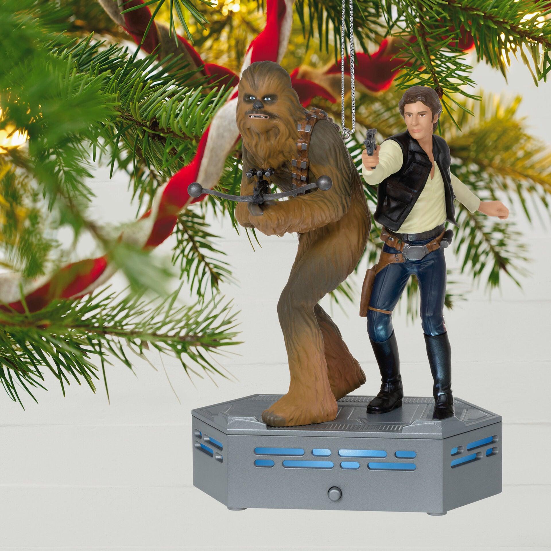 Star Wars: A New Hope™ Collection Han Solo™ and Chewbacca™ Ornament With Light and Sound