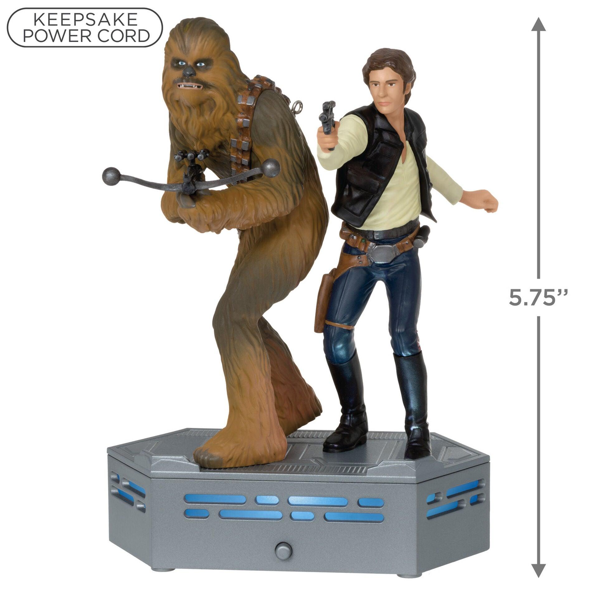 Star Wars: A New Hope™ Collection Han Solo™ and Chewbacca™ Ornament With Light and Sound
