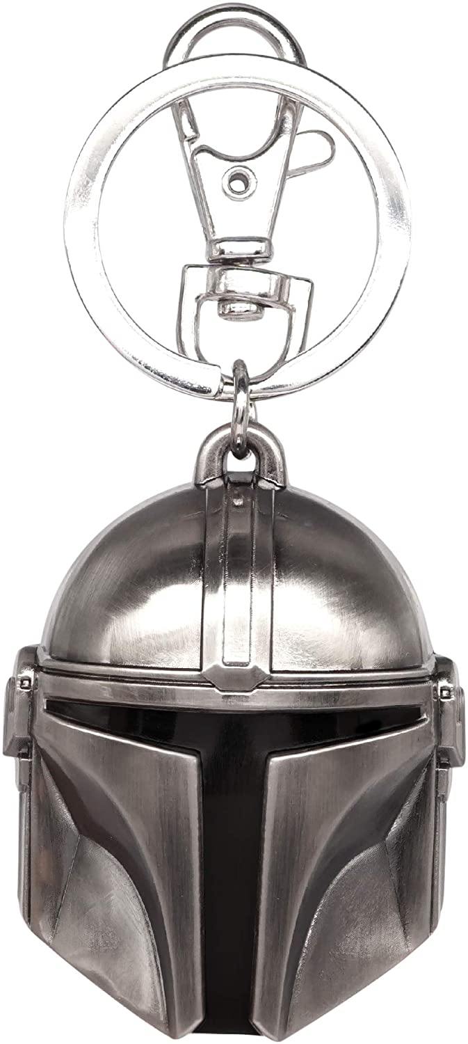 Star Wars Mandalorian Helmet Pewter Keyring