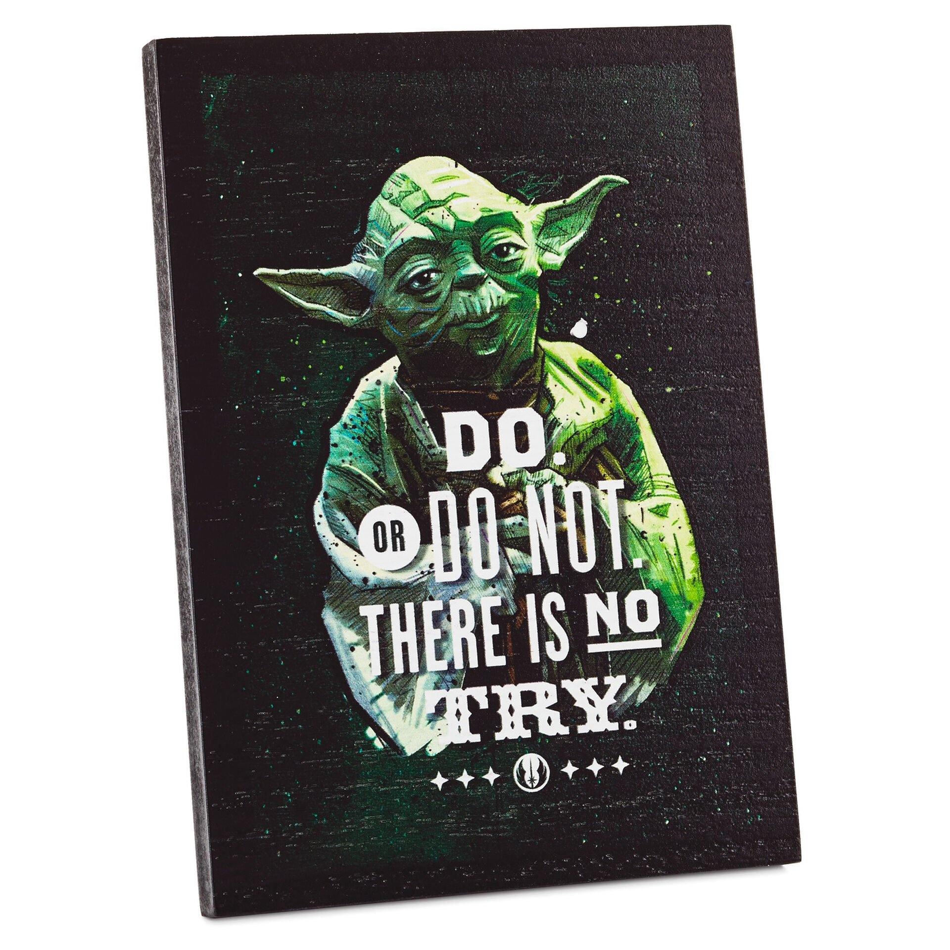 Star Wars™ Yoda™ Wood Quote Sign, 5X7
