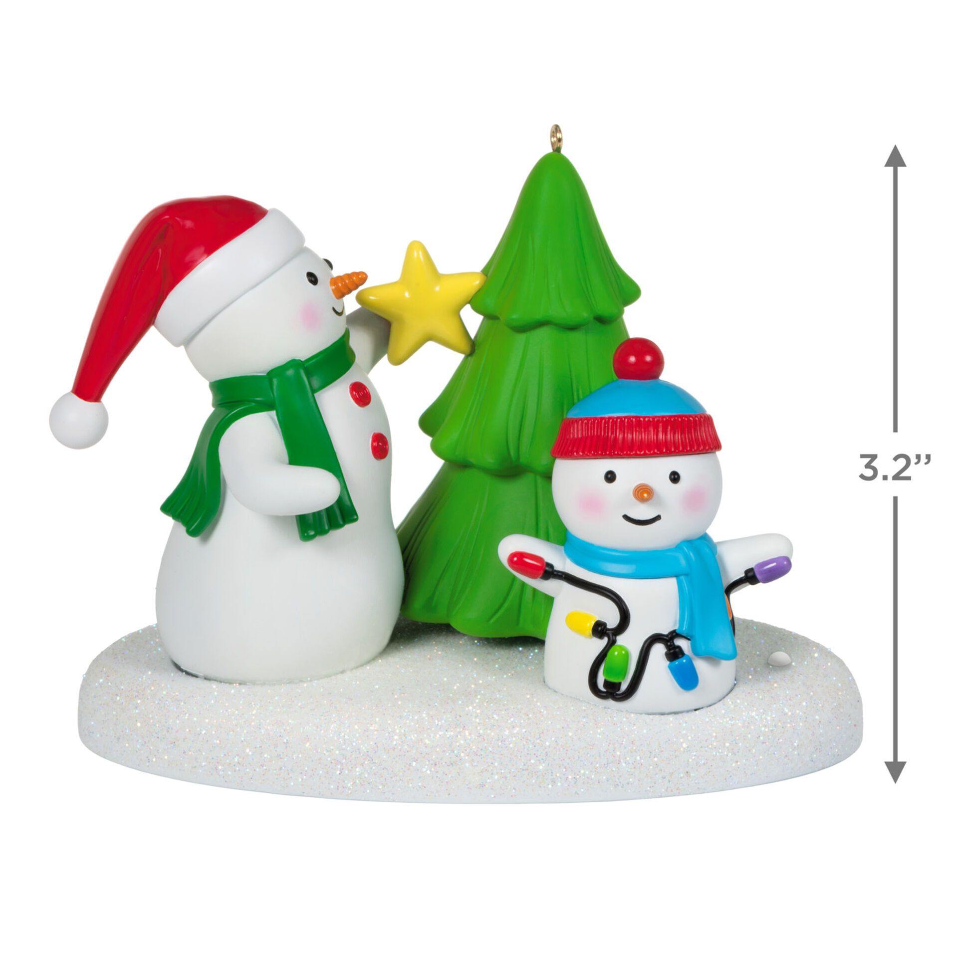 Tangled Up in Christmas Snowman Musical Ornament
