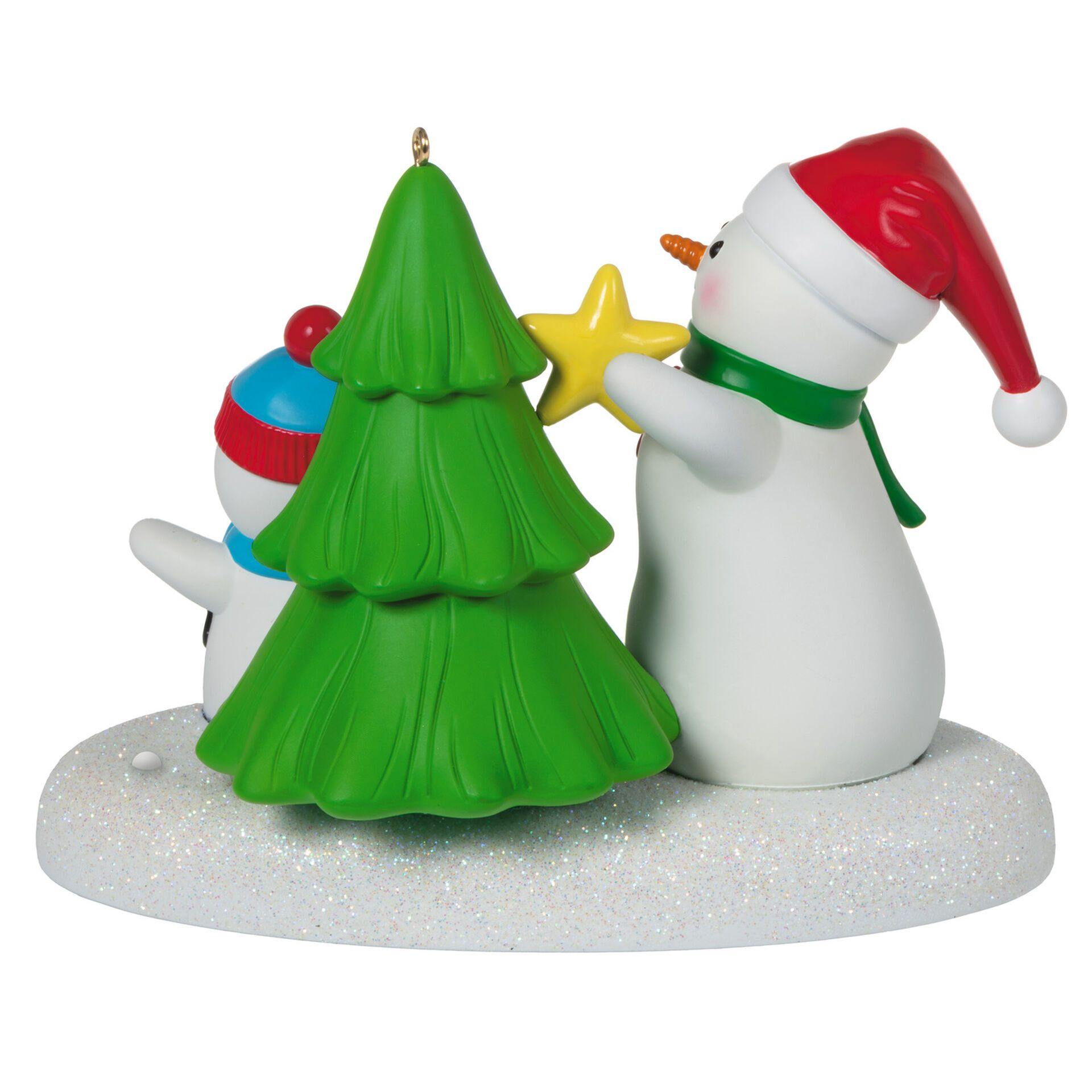 Tangled Up in Christmas Snowman Musical Ornament
