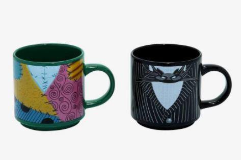 The Nightmare Before Christmas Jack & Sally Stacking Mug Set