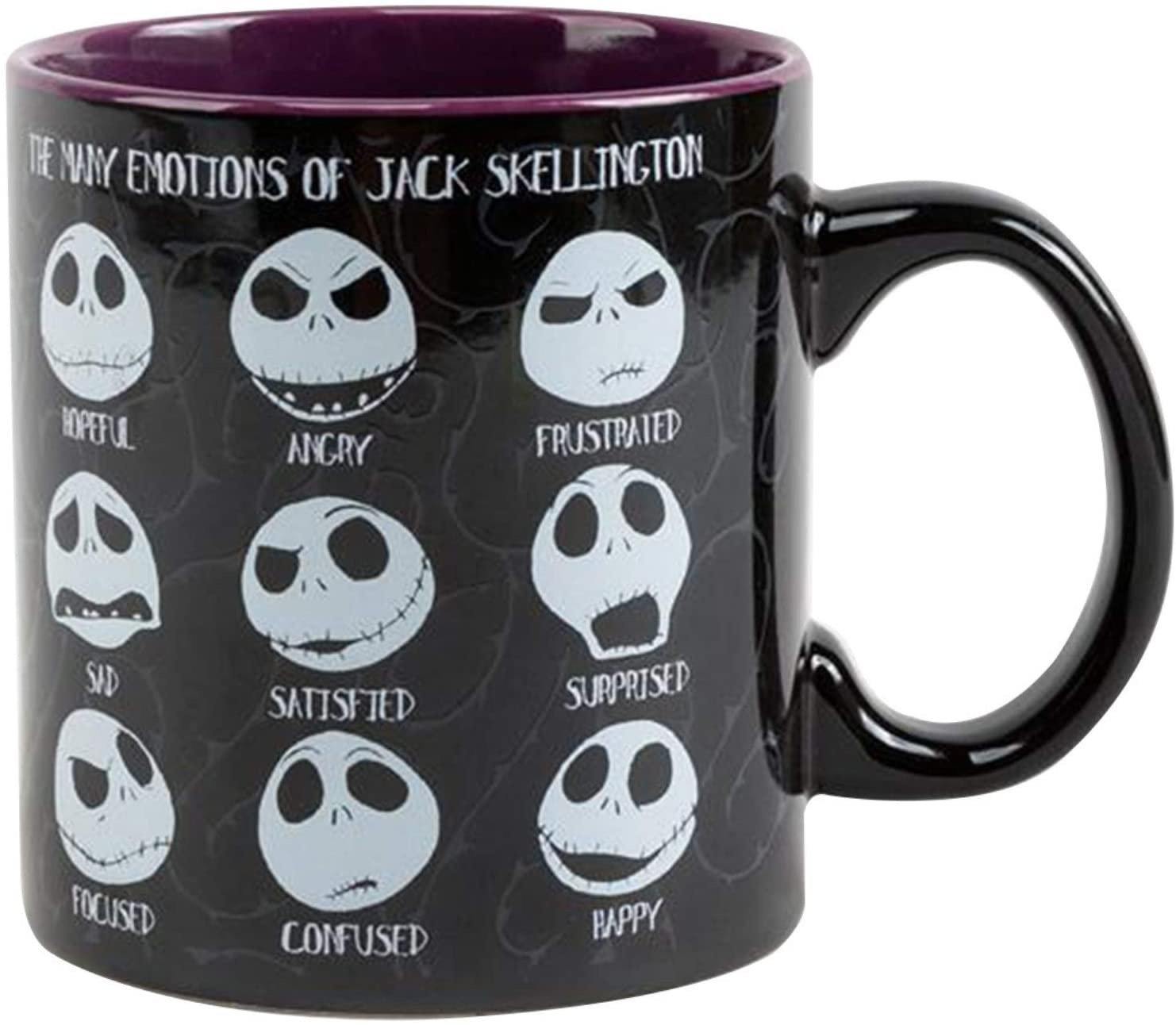 The Nightmare Before Christmas Jack With Many Emotions Ceramic Mug 20 Oz