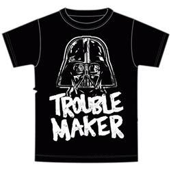 Toddler Boys Trouble Maker Darth Vader Tee, Black