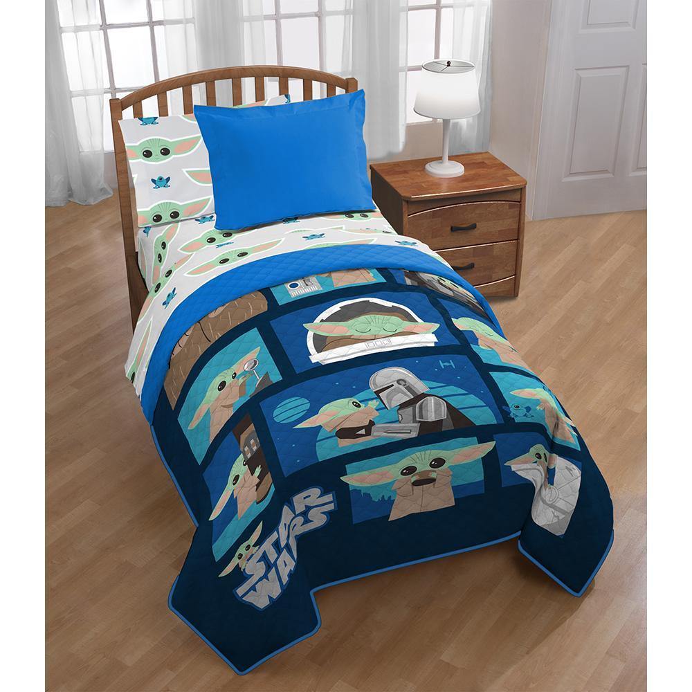 Twin 2 Piece Bed Set Star Wars The Mandalorian Where I Go He Goes