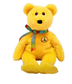 TY Beanie Baby- Peace II The Yellow Bear