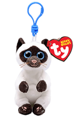 TY Beanie Belly - Miso The Siamese Cat Key Clip 4 inch