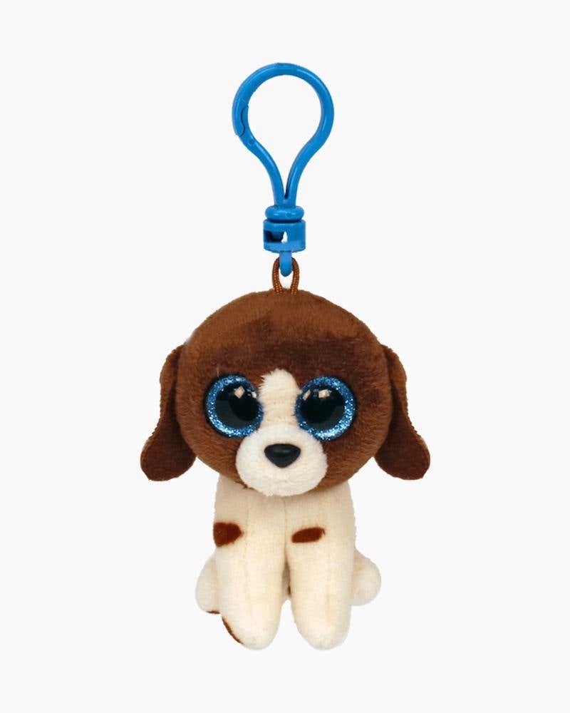 TY Beanie Boos - MUDDLES the White & Brown Spotted Dog clip