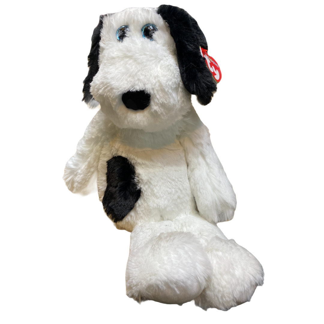 TY Cuddlys Muggy Black White Plush Dog Medium