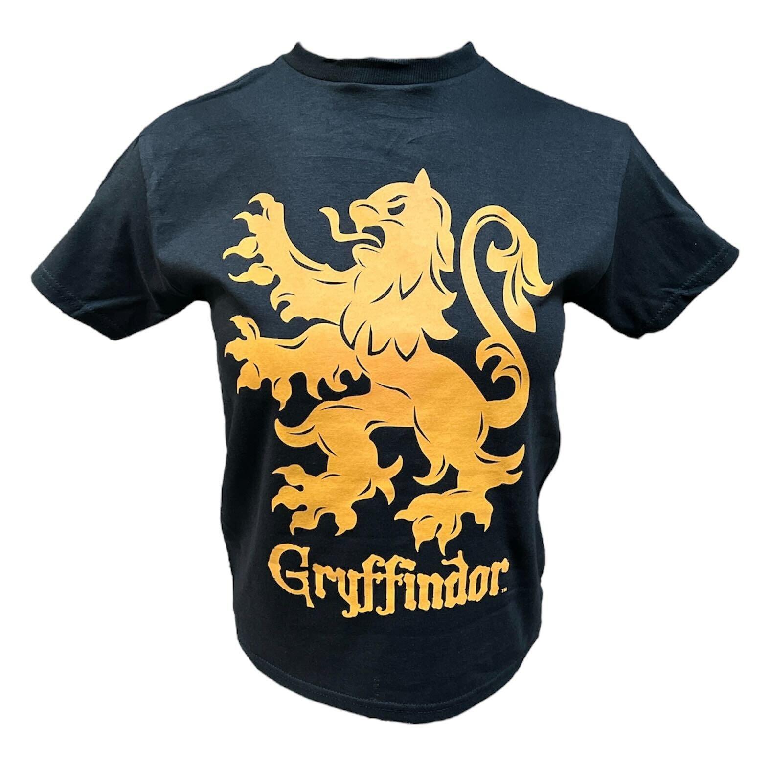 Youth Harry Potter Gryffindor Lion Black Tee