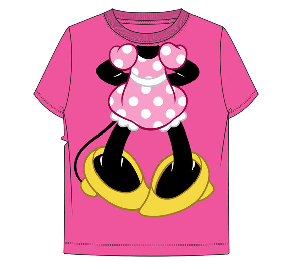 Youth Minnie Mouse Headless Cyber Pink Tee