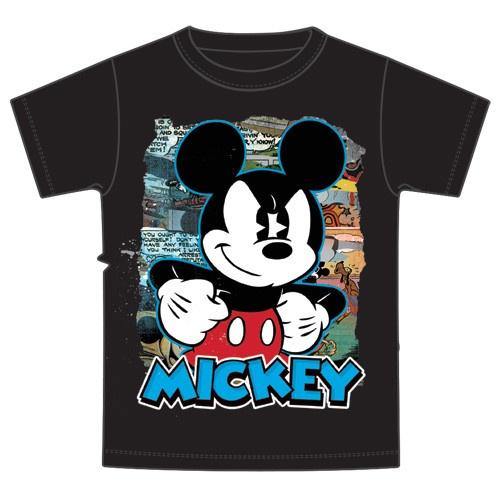 Youth T-Shirt Comic Mickey, Black