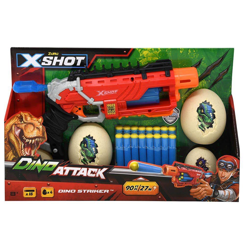 Zuru XShot Dino Attack Dino Striker Foam Dart Blaster (16 Darts, 4 Eggs)
